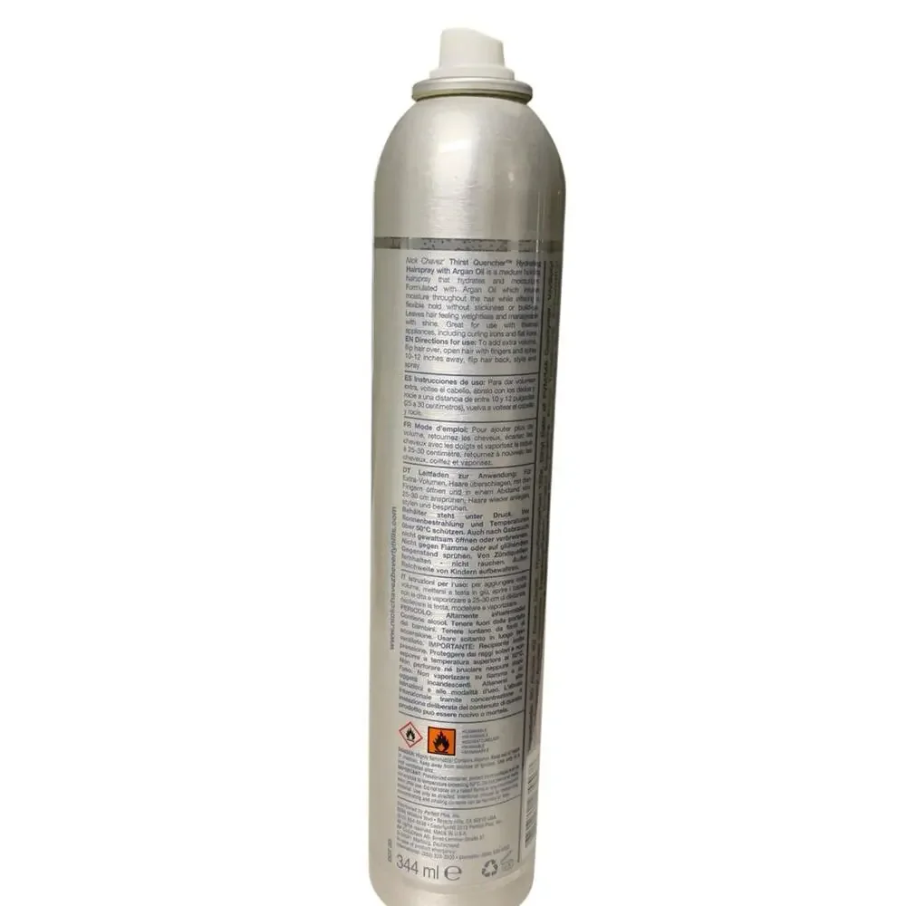 90% Full Nick Chavez Beverly Hills Thirst Quencher Hydrating Hairspray Argan Oil